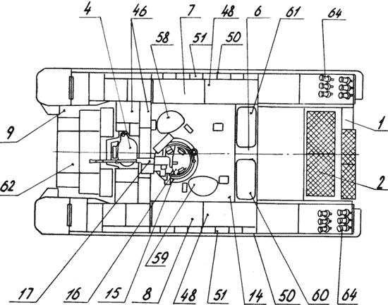 Общий вид БМО-Т (вид сверху)