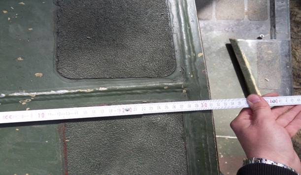 Turret sides on crew compartment area 