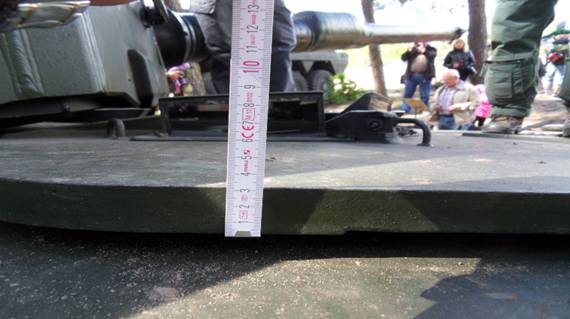 The driver hatch is 30mm thick