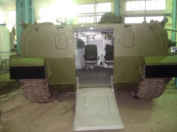 Heavy armored fighting vehicle
made on the basis of the chassis of the tank T-55
